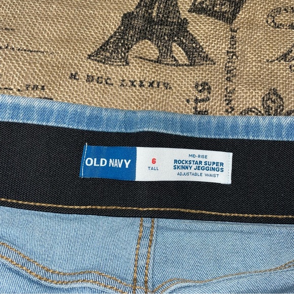 Old Navy NWT! Women'S In Tall Blue Mid-Rise Rockstar Super Skinny Jeggings - Picture 8 of 15